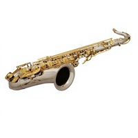 Ilman Professional Drop B Brass Body Nickel Plated Gold Key Saxophone Factory Direct