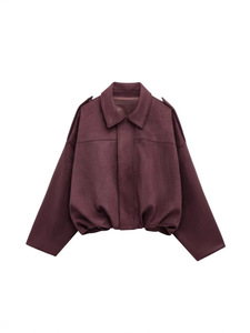 Chaqueta de <span class=keywords><strong>aviador</strong></span> con efecto de textura de viento informal de conejo largo de piel de serpiente para <span class=keywords><strong>mujer</strong></span> europea americana transfronteriza 2025 otoño nueva moda - Product Image 3