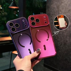 Funda Magnética Original AG de Vidrio Esmerilado Mate para Teléfono Móvil iPhone 17 16 15 14 Pro Max, Cubierta Trasera con Lente de Cámara Colorida Aurora - Product Image 2