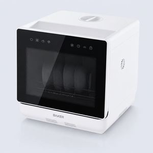 Lave-vaisselle de comptoir semi-automatique portable 4 couverts avec réservoir d'eau intégré, commande tactile, air chaud PTC, pour hôtels et foyers - Product Image 6