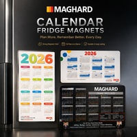 Calendrier personnalisé avec logo et disposition annuelle pour le marketing de marque et les cadeaux clients, aimant de réfrigérateur