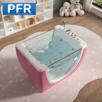 Baignoires pour bébés en acrylique écologiques portables au design moderne, fonction de massage à l'air, installation autonome, utilisation en salle de bain
