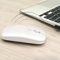 Draadloze muis met eigen logo, oplaadbaar, dun, stil, 2.4G, draagbaar, optische kantoormuis met USB