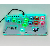 Hitbox Mini tous boutons LED Flatbox Arcade Fighting Game Controller Xinput/Dinput Encodeur d'échange à chaud pour PC/NS/PS4