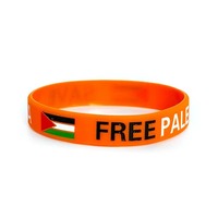 Bracelet en silicone unisexe tendance 2026 pour la sensibilisation à la Palestine Libre, Bracelet en caoutchouc à thème tendance 2026