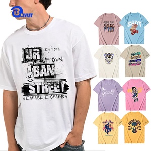 Tùy Chỉnh 73% Cotton 27% Polyester Chúng Tôi Kích Thước T-Shirt Tùy Chỉnh In Kỹ Thuật Số Logo 180gsm Người Đàn Ông Đồng Bằng O-Cổ Áo Thun Tùy Chỉnh Logo Thương Hiệu - Product Image 1