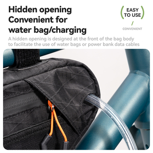 Qunature <span class=keywords><strong>Bikepacking</strong></span> Sac de cadre de vélo Sac de <span class=keywords><strong>VTT</strong></span> de route Touring Riding Front Hanging Bag - Product Image 4