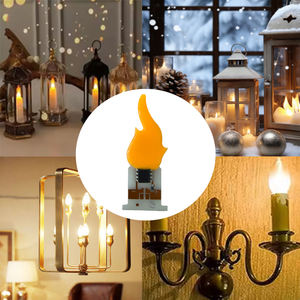 Bombillas LED <span class=keywords><strong>de</strong></span> Simulación <span class=keywords><strong>de</strong></span> Llama, Lámparas LED COB con Filamento LED y Llama Parpadeante, <span class=keywords><strong>Bombilla</strong></span> Decorativa con Tira <span class=keywords><strong>de</strong></span> <span class=keywords><strong>Luz</strong></span> - Product Image 3