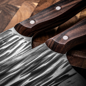 Cuchillo para cortar carne de delfín, cuchillo de carnicero forjado de tres orificios, cuchillo de carnicero con diseño de veta de madera, cuchillo forjado, cuchillo Yangjiang, fuente para vendedores ambulantes - Product Image 2