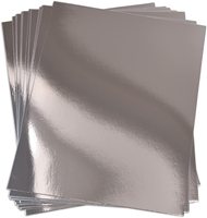 60 feuilles de papier cartonné argenté métallique, papier miroir, feuille réfléchissante pour artisanat, scrapbooking métallique
