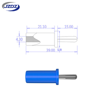 JZDZ Prise banane nickelée 4 mm en cuivre ABS 30Vac-60Vdc/Max.32A J.10014