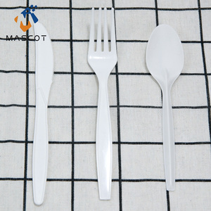 Plasticware Utensils Cutlery Soup Spoons Disposable Easily Spoon Fork Knife Cake Ice Cream Dessert