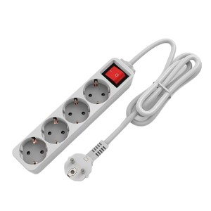 Enchufe de extensión con 5 tomas de corriente de 230V, material ABS de seguridad, regleta de alimentación para uso doméstico - Product Image 5