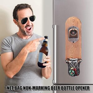 Práctico abridor de botellas magnético de madera y Metal para colgar en la <span class=keywords><strong>pared</strong></span> <span class=keywords><strong>sacacorchos</strong></span> para cocina abridor de cerveza personalizable magnético - Product Image 4