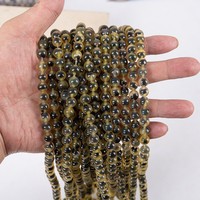 Perles rondes en agate bleu gris nuage de glace naturel, vente en gros, fournitures pour la fabrication de bijoux, bracelets et colliers DIY