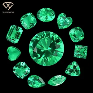 Prices Asscher Princess Cushion Trillion Marquise Round Heart Pear Sheped Stone Green Hydrothermal Lab Grown Colombian Emerald