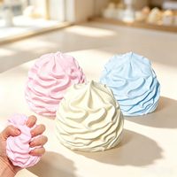 Jouet anti-stress en caoutchouc souple à rebond lent en forme de crème, ultra doux, cadeau pour adultes