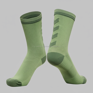 Vente en gros Logo personnalisé Chaussettes de compression Athletic Crew Chaussettes de sport unisexes à coussin blanc avec logo - Product Image 1