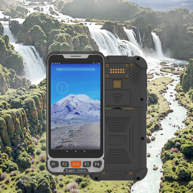 Rugged 5.5 Inch Wins 10 Tablet 4G RAM 64G ROM With 1D 2D Barcode Scanner UHF Handheld PDA