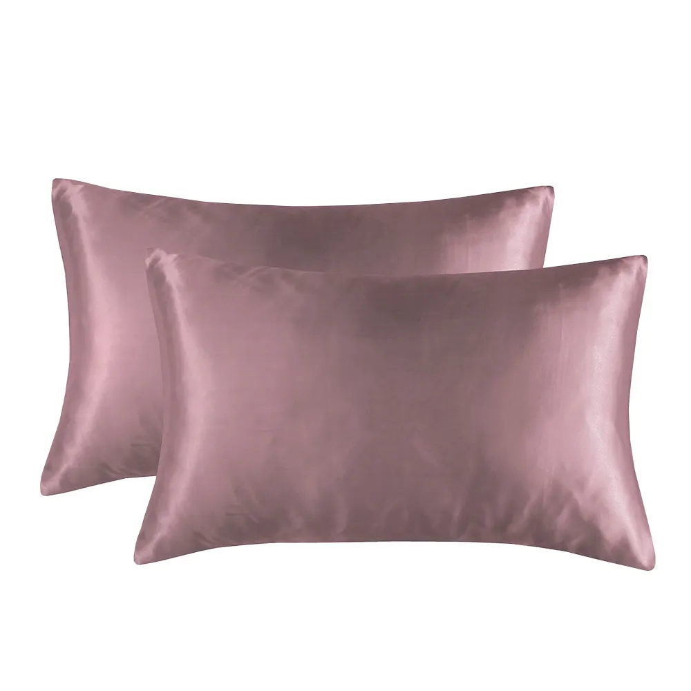 Bedding simulation silk solid color satin pillowcase envelope pillowcase