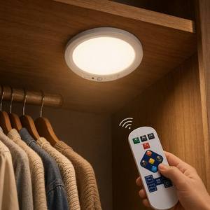 Plafonnier <span class=keywords><strong>LED</strong></span> sans fil avec détecteur de mouvement, rechargeable, à intensité variable, 3 températures de couleur, télécommande, minuterie, fixation magnétique pour garage, <span class=keywords><strong>sous</strong></span>-<span class=keywords><strong>sol</strong></span>, placard - Product Image 5