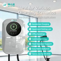 Nouvelle borne de recharge murale intelligente pour véhicules électriques 22 kW, avec application/RFID en option, prise en charge multi-interface, certifiée CE, IP54