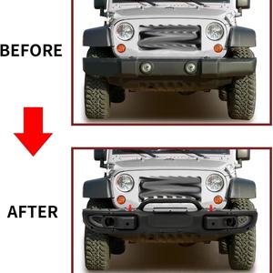 Lufeng กันชนหน้าอะลูมิเนียมสำหรับรถออฟโรด4x4อุปกรณ์เสริมรถออฟโรด10th ครบรอบปีสำหรับ <span class=keywords><strong>JEEP</strong></span> Wrangler JK อัพเกรด JL - Product Image 2