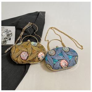 حقيبة سهرة فاخرة مطرزة بالترتر للنساء حقائب سهرة رسمية للحفلات والزفاف محافظ للسيدات حقيبة كتف صغيرة لامعة للحفلات - Product Image 2