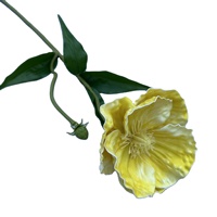 Tallo de Amapola Artificial, Flores Artificiales para Decoración de Salones de Banquetes de Boda, Planta de Vegetación Realista, Arreglo Floral