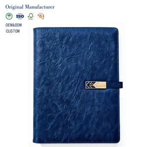 Cahier <span class=keywords><strong>en</strong></span> cuir PU à boucle <span class=keywords><strong>en</strong></span> métal de haute qualité pour les partenaires commerciaux Records de collaboration quotidienne et Notes de négociation - Product Image 1