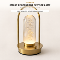 Lampe de table rechargeable pour restaurant avec signal d'appel rouge, lumière LED sans fil à intensité variable pour hôtel, café, bar