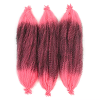 Grossistes : Machine à tresser au crochet pour fibres haute température, double trame, cheveux Afro Twist pré-séparés, souples et naturellement pré-gonflés