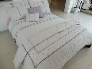 Thiết Kế Chắp Vá Ren Mới, Bộ Đồ Giường Gia Đình Màu Trắng Và Đen - Product Image 6