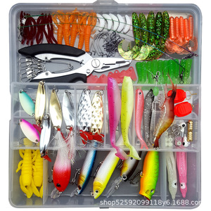 SKM nouveau Kit de pêche d'approvisionnement d'usine complet appât dur cuillère méné grenouille Popper manivelle leurre mixte Combo rivière lac Silicone - Product Image 4