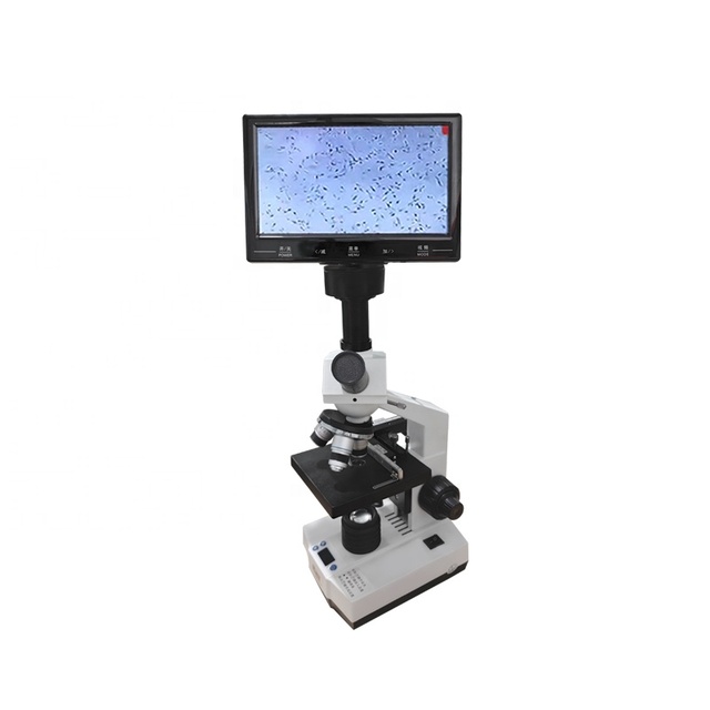 medical 1pcs Veterinary Basic Biological Microscope with 7inch LED Digital Screen 1000X Sperm Cells Laboratory Medical Microscope
