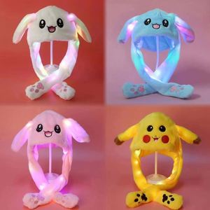 Chapeau en velours pour parents et enfants, style TikTok, avec oreilles mobiles, design de dessin animé, lumineux et scintillant, inspiré de Lapin et Pikachu - Product Image 2