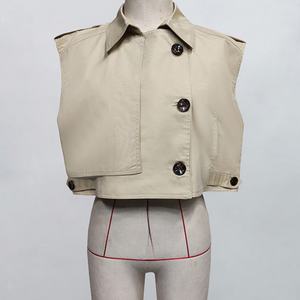 Venta al por mayor OEM/ODM personalizado: Conjuntos de primavera de nueva llegada para mujer, chaleco corto de punto informal con diseño moderno y versátil. - Product Image 3