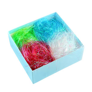 Venta al por mayor 1 mm Color seda Rafi hierba Metal Color brillante seda regalo embalaje trituración Flash papel trituración caja de regalo - Product Image 1