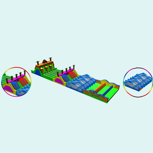 Parque Acuático Inflable Combinado, <span class=keywords><strong>Castillo</strong></span> Hinchable Flotante Gigante con Pared de Escalada, Accesorios para Piscina para Fiestas de Verano - Product Image 2