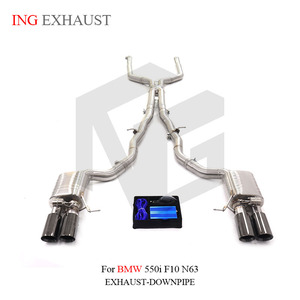 Sistema de Escape Catback con Válvula de Silenciador de Acero Inoxidable 304 ING para <span class=keywords><strong>BMW</strong></span> <span class=keywords><strong>550i</strong></span> F10 N63 V8 4.4T 2011+ - Product Image 4