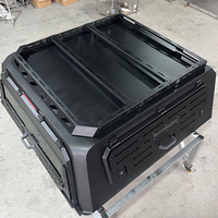 VEWU Hardtop en aluminium robuste avec plateforme de toit, troisième feu stop, étanche IP66, sans perçage, pour benne de camion