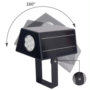 Panneau d'affichage jardin carré parc paysage extérieur IP65 aluminium <span class=keywords><strong>projecteur</strong></span> de mise au point intégré solaire <span class=keywords><strong>LED</strong></span> lumière d'inondation télécommande - Product Image 5