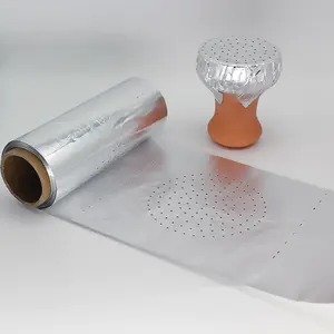 Folha de alumínio reciclável para narguilé, acessório de carvão e alumínio para narguilé Shisha, 0.03 mm, 0.035 mm e 0.04 mm de espessura