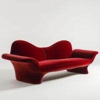 OEHOME 홈 가구 모던 럭셔리 디자인 스타일 거실 패브릭 네이비 레드 벨벳 섹셔널 슬립커버 2인용 소파 5년 보증