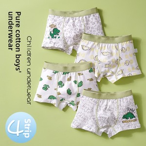 Sous-vêtements en coton pour enfants fabriqués en usine, caleçons confortables pour garçons, motif petit dinosaure, caleçons pour garçons - Product Image 3