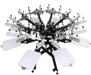 NS808-HD 8 Couleur 8 Stations Rotatif Manuel <span class=keywords><strong>Offset</strong></span> T-Shirt Sérigraphie <span class=keywords><strong>Presse</strong></span> Machine - Product Image 1