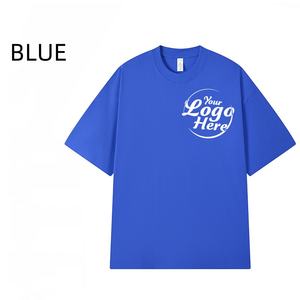 Camiseta de algodón peinado suave de 230G personalizada con bordado artístico y estampado de patrones bordados para hombre - Product Image 2