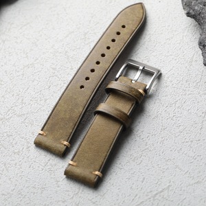 <span class=keywords><strong>Correa</strong></span> de <span class=keywords><strong>reloj</strong></span> de cuero Horween con extremo curvado, <span class=keywords><strong>correa</strong></span> de <span class=keywords><strong>reloj</strong></span> de cuero de 16, 18, 19, 20, 21, 22, 24 mm para Samsung Galaxy Watch 8 - Product Image 5