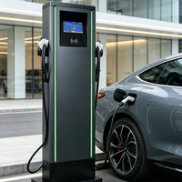 Stasiun Pengisian Daya Mobil Listrik Komersial 22kw Tipe 2 AC Pengisian Cepat dengan Konektor Ganda untuk Mobil EV