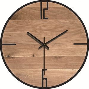 Supplier Modern Wood Grain Silent <b>Decorative</b> <b>Wall</b> <b>Clock</b> Gift for Living Room & Bedroom With World Time - Product Image 4